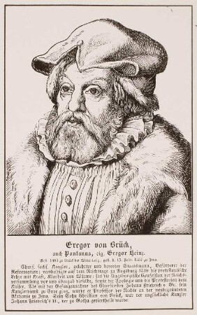 Bildnis des Theologen und Kanzlers Gregor von Brück (auch Gregorius Pontanus)