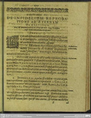 Disputatio VI. De Infidelium Reprobatione Ad Aeternam Damnationem [Ioan-Iodocus Hellerus Westriacus]