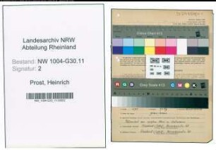 Entnazifizierung Heinrich Prost , geb. 14.03.1913 (Obertaucher)