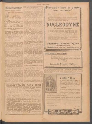 Perspectivas para 1923