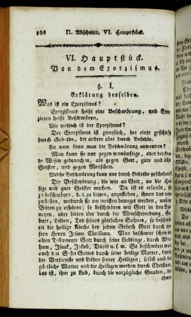 VI. Hauptstück. Von dem Exorzismus.