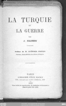 La Turquie et la guerre