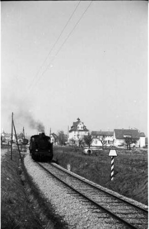 Lok 16, Az 405 Baustelle Rangendingen, Bildmitte Textilfabrik Levi, erbaut 1925, 2009 noch vorhanden, andere Nutzung