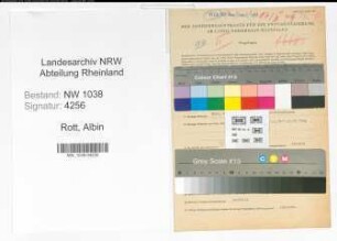Entnazifizierung Albin Rott , geb. 10.10.1898 (Kaufmann)