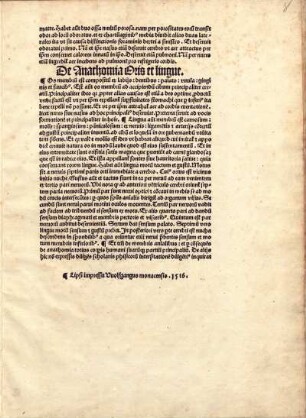 De Anathomia Oris et lingue.