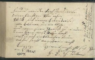 Eintrag der H. C. Th. Dittmar Leipzig, 1807