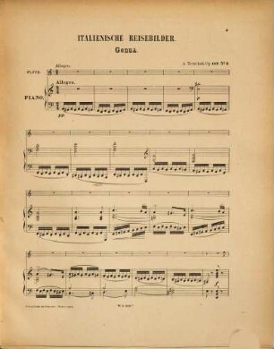 Italienische Reisebilder : für Flöte u. Pianoforte ; op. 152. 3, Genua