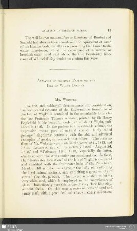 Analysis of previous papers on the Isle of Wight district