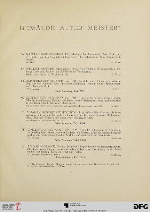 Gemälde alter Meister (Nr. 66-133)