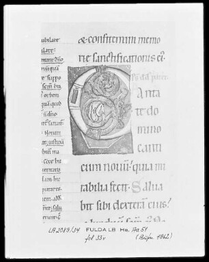 Commentarius in Psalmos / Glossenbibel — Initiale C (antate domino), Folio 33 verso