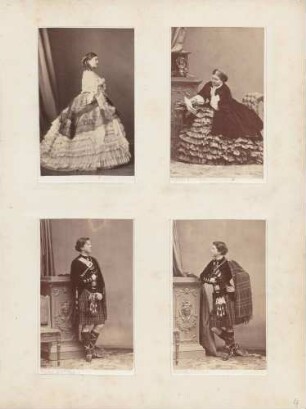 links oben: Herzogin Marie Louise von Manchester (?) rechts oben: Unbekannt (Dame) links unten: Herzog William Douglas Hamilton rechts unten: Herzog William Douglas Hamilton