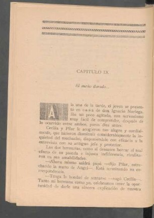 Capítulo IX - El sueño dorado...