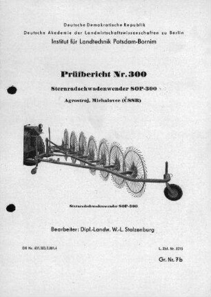 Sternradschwadenwender SOP-300