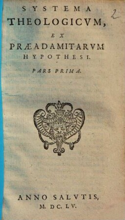 Systema theologicum ex praeadamitarum hypothesi, 1