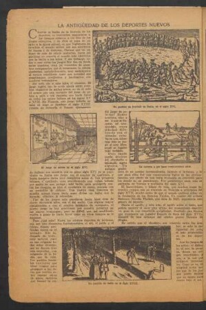 La antigüedad de los deportes nuevos