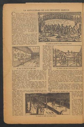La antigüedad de los deportes nuevos