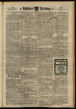 Zweite Ausgabe vom Montag, den 15. April 1912.