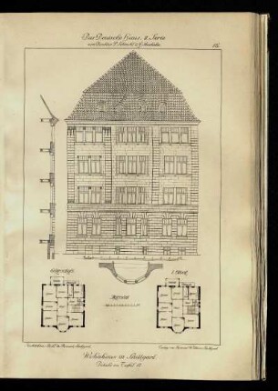 Wohnhaus in Stuttgart. Details zu Tafel 17.