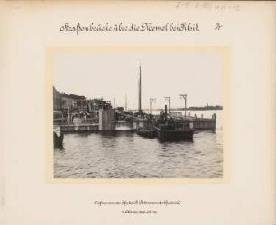 Straßenbrücke (Königin-Luise-Brücke) über die Memel, Tilsit: Aufmauern des Pfeilers B. Betonieren des Pfeilers C