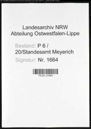 Sterberegister Standesamt Meyrich