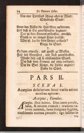 Pars II. Scena I. - III. (Ex Terrore Salus)