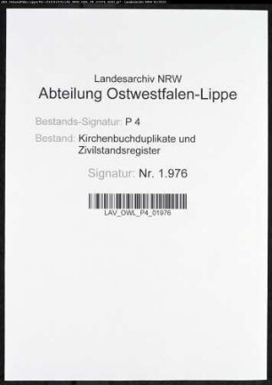 Zivilstandsregister der Stadt Lippstadt (GHT 1810). (Gemeinde: Lippstadt, Kreis Lippstadt)