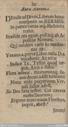 In Aurae Aurum.