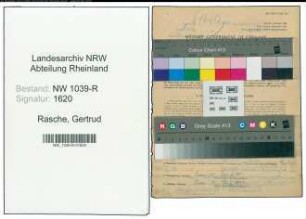 Entnazifizierung Gertrud Rasche , geb. 30.07.1906 ()