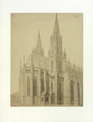 Münster. Chor und Querhaus von Nordosten. Um 1873