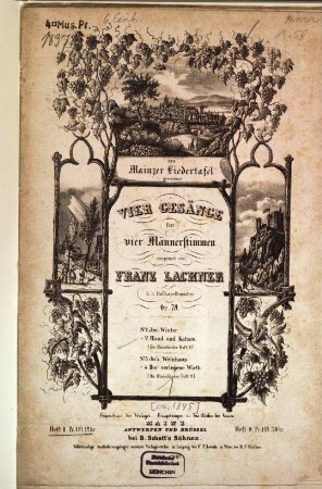 Vier Gesänge für vier Männerstimmen : op. 79, 1/2. Im Winter