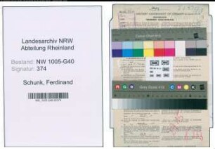 Entnazifizierung Ferdinand Schunk , geb. 17.05.1889 (Gerichtsrat)