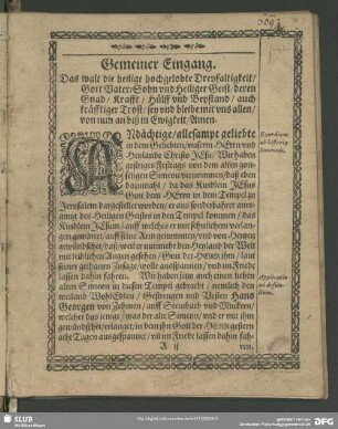 Leichenpredigt : Gemeiner Eingang. Leichen-Text. Special-Eingang. Erklerung