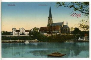 Chemnitz. Schlossteich, Schlosskirche