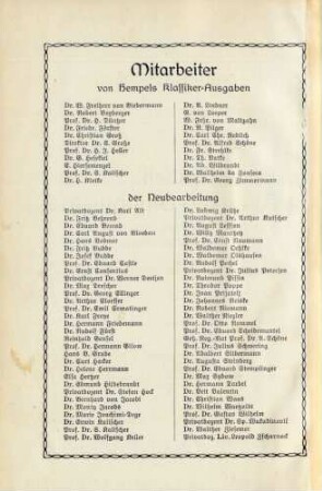 Mitarbeiter von Hempels Klassiker-Ausgaben