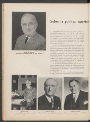 Sobre la política exterior de los Estados Unidos