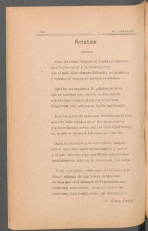 Aristas : Inédito