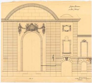 Großes Badehaus, Bad Nenndorf: Ansicht des Portals 1:20