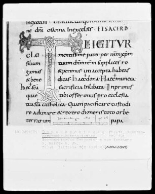 Hs.191 & Sacramentarium Gregorianum & fol 7