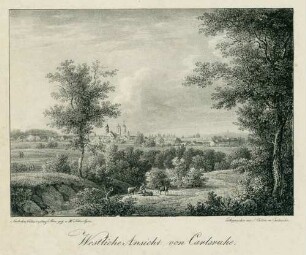 Westliche Ansicht von Carlsruhe