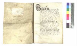 Stiftung eines Jahrtags durch Georg Aschmann und Ludwig Murer in der Kirche zu Unterkirchberg