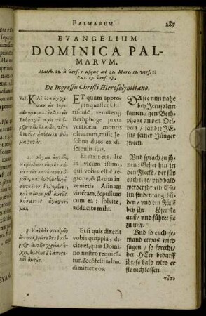 Evangelium Dominica Palmarum.