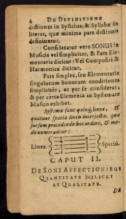 Caput II. De Soni Affectionibus Quantitate Scilicet Et Qualitate.