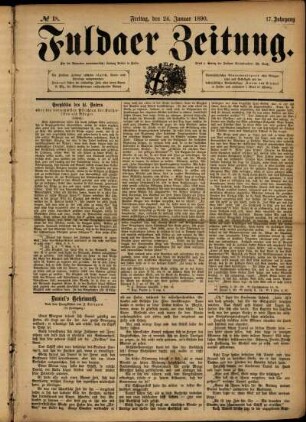 Ausgabe vom Freitag, den 24. Januar 1890.