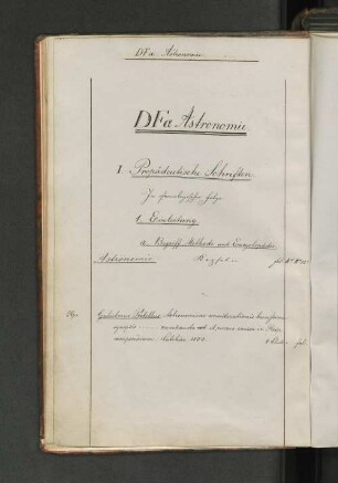 a. Begriff, Methode und Encyclopädie.