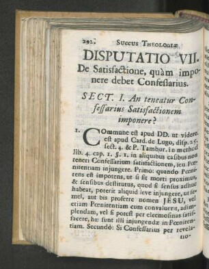 Disputatio VII. De satisfactione, quam imponere debet confessarius