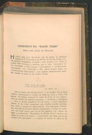 Sobre unas glosas de Tiscornia