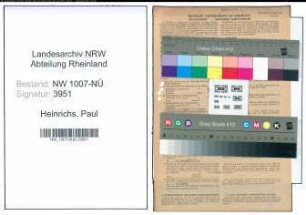 Entnazifizierung Paul Heinrichs , geb. 16.05.1906 (Techn.Leiter)