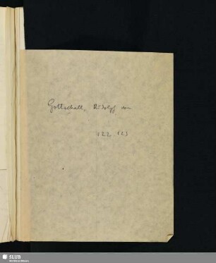 Nr. 122-123. Gottschall, Rudolf von
