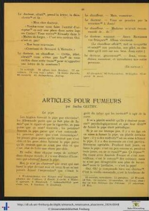 Articles pour fumeurs.