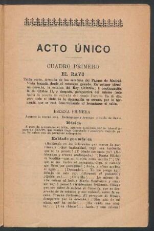 Cuadro primero - El rayo